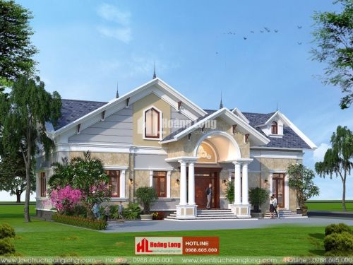 TOP 5 biệt thự 1 tầng tân cổ điển 1 mặt tiền 2023