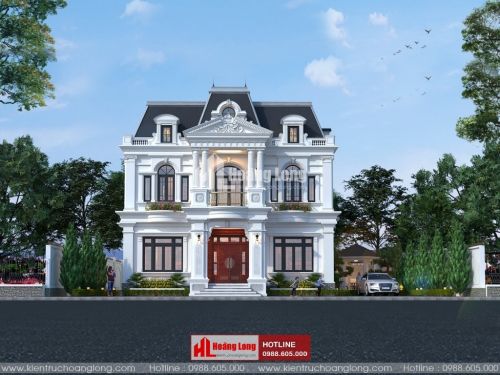 TOP 5 biệt thự 2 tầng tân cổ điển mái Mansard 2023