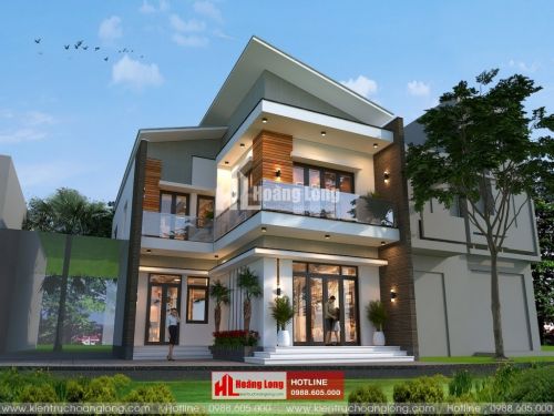 Thiết kế nội thất phòng ngủ biệt thự 2 tầng HL50904