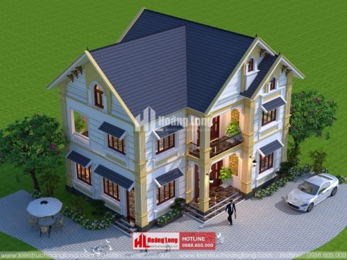 Thiết kế biệt thự 2 tầng hiện đại tại Phổ Yên HL51095