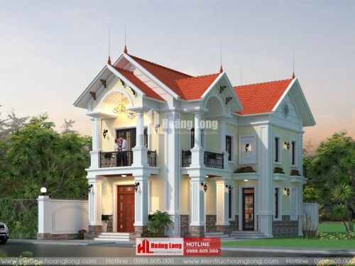 Thiết kế biệt thự 2 tầng tại quận 4 - TPHCM HL51119