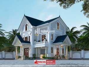 Thiết kế biệt thự 2 tầng hiện đại tại huyện Vũ Thư HL51130