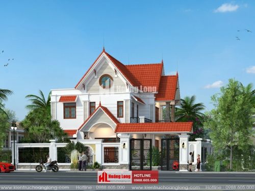 Thiết kế biệt thự 2 tầng mái Thái tại huyện Long Thành HL51135