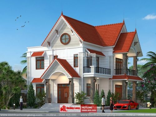 Thiết kế biệt thự 2 tầng mái Thái tại huyện Long Thành HL51135