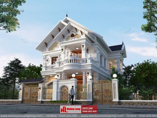 Phong thủy cổng nhà biệt thự 2 tầng tại Vĩnh Lợi HL51150