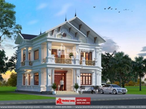 Thiết kế biệt thự 2 tầng hiện đại tại Sơn La HL51165