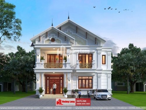 Thiết kế biệt thự 2 tầng hiện đại tại Sơn La HL51165