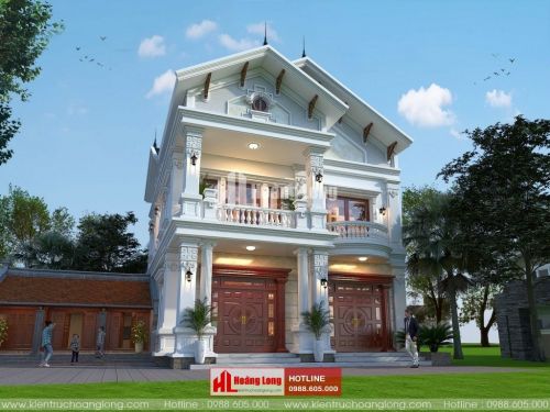 Thiết kế sân vườn biệt thự 2 tầng tại Bình Lục HL51170