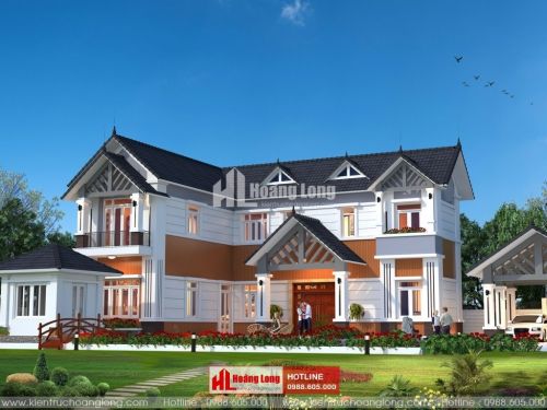 Phong thủy cửa chính biệt thự 2 tầng tại Long Thành HL51175