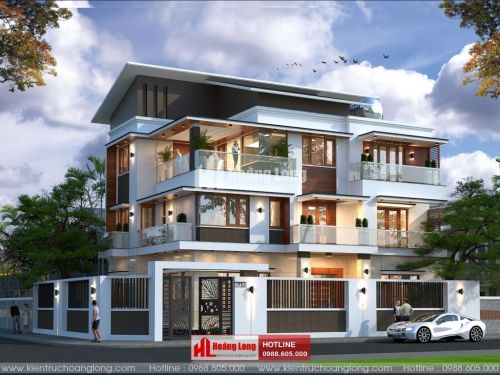 Phong thủy cổng nhà biệt thự 3 tầng tại Bến Cát HL51282