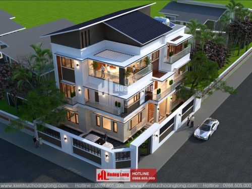 Phong thủy cổng nhà biệt thự 3 tầng tại Bến Cát HL51282