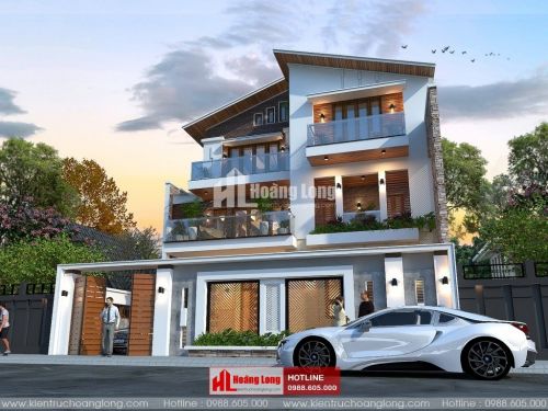 Phong thủy mái nhà biệt thự 3 tầng tại Quỳ Châu HL51287