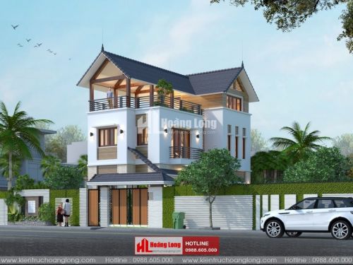 Thiết kế sân vườn biệt thự 3 tầng tại Vĩnh Yên HL51593
