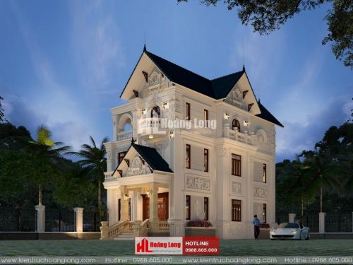 Phong thủy mái nhà biệt thự 3 tầng tại Diên Khánh HL51600