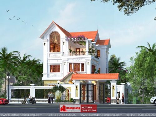 Thiết kế biệt thự 3 tầng mái Thái tại Thuận Thành HL51604
