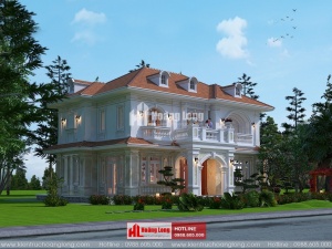 Phong thủy phòng khách biệt thự 2 tầng Tiền Hải HL50909