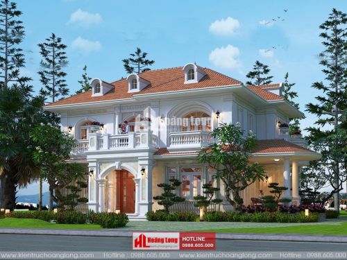 Phong thủy phòng khách biệt thự 2 tầng Tiền Hải HL50909