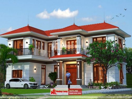 Phong thủy cửa chính biệt thự 2 tầng tại Phổ Yên HL50930