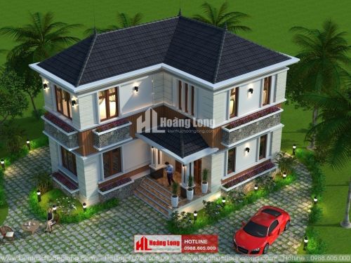 Phong thủ phòng khách biệt thự 2 tầng tại Bình Lục HL50936