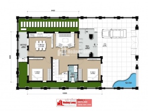 Thiết kế biệt thự 2 tầng mái Nhật tại Thái Thụy HL50946