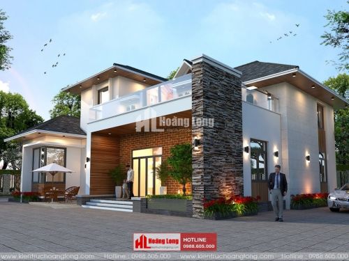 Thiết kế biệt thự 2 tầng tại huyện Xuân Trường - Nam Định HL50957