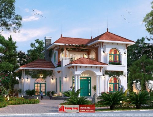 Phong thủy sân vườn biệt thự 2 tầng tại Kiến An HL50961