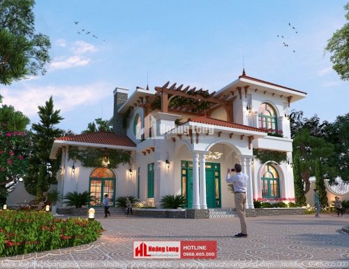 Phong thủy sân vườn biệt thự 2 tầng tại Kiến An HL50961
