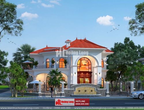 Phong thủy mái nhà biệt thự 2 tầng tại Nho Quan HL50966