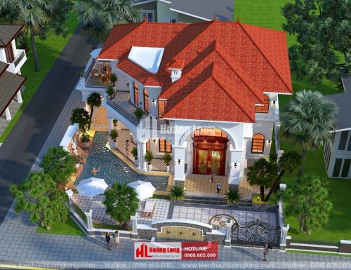 Phong thủy mái nhà biệt thự 2 tầng tại Nho Quan HL50966