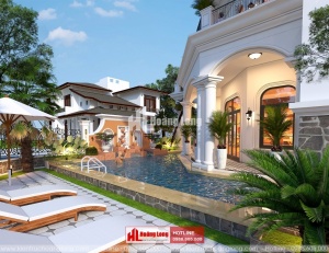 Phong thủy mái nhà biệt thự 2 tầng tại Nho Quan HL50966