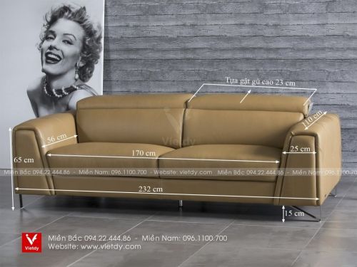 Bộ sofa da bò Italia Magic S2/S3/Đôn Cat 500